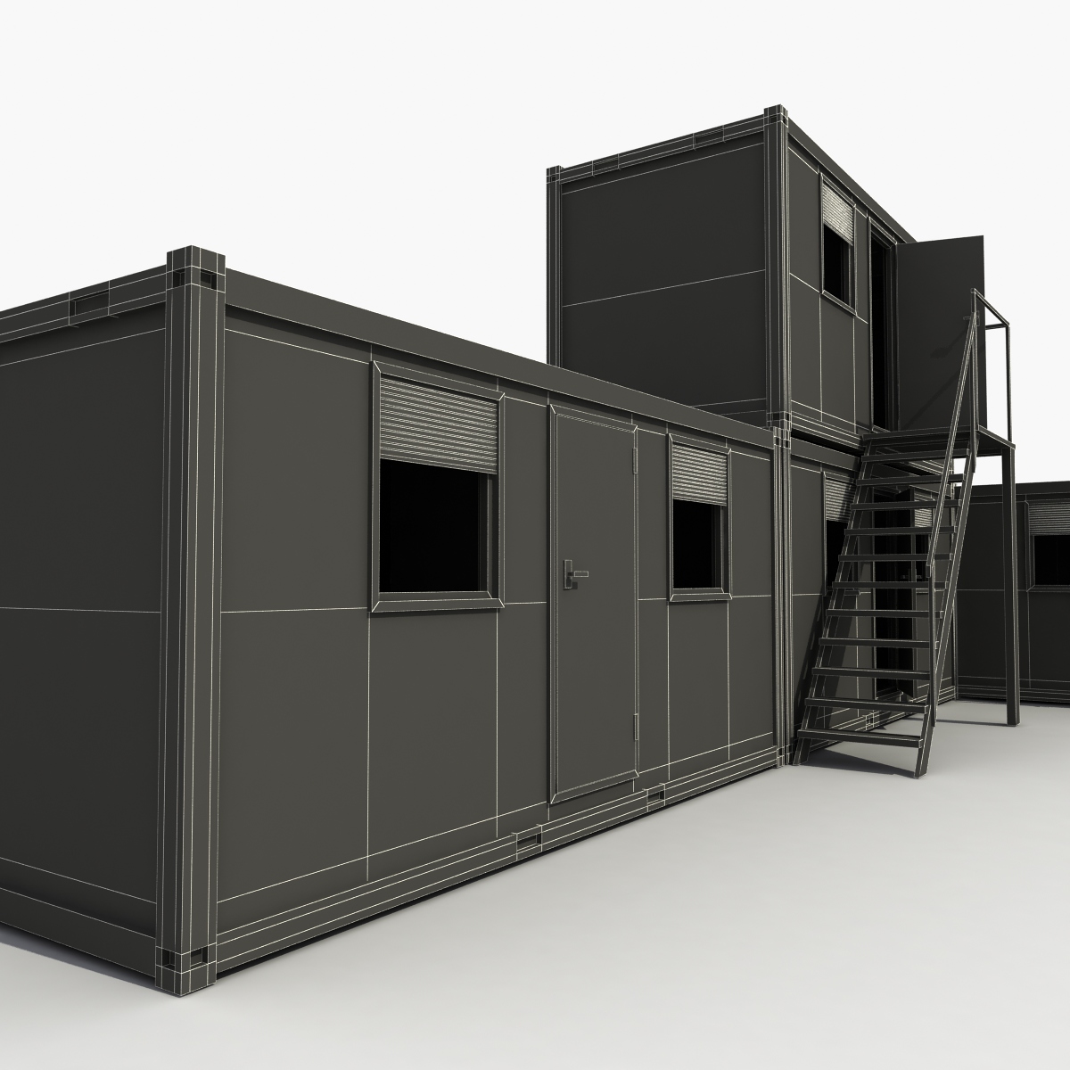 3D model Container office Строительный балок